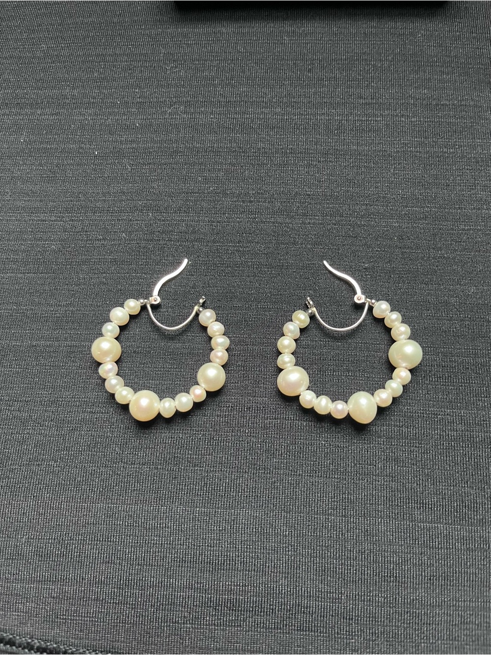 Jared Cultured Freshwater Pearl Hoop Earrings – Elegant Sterling Silver Hoops